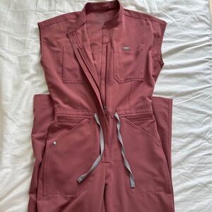 FIGS MAUVE RAFAELA WIDE LEG JUMPSUIT